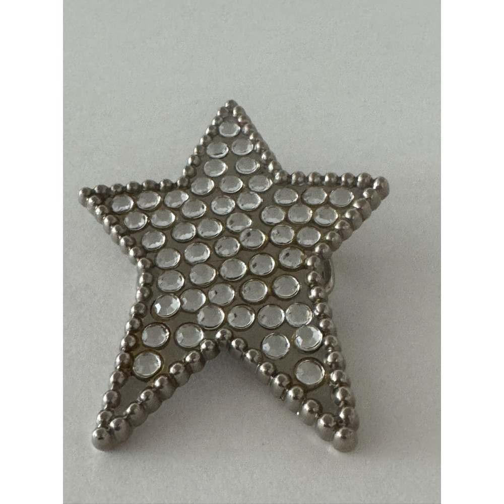 Be‎ a Star Rhinestone Star Belt Buckle Silver Tone
